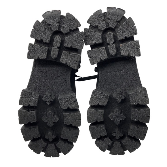 PRADA BLACK LACE UP COMBAT BOOTS - Picture 7 of 8